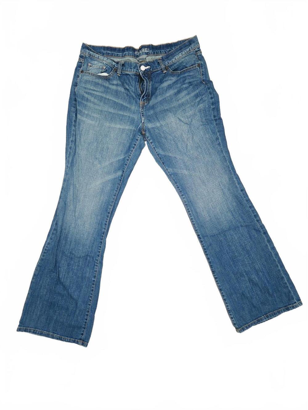 New York & Company Low Rise Flare Jeans Womens Size 12 Medium Wash